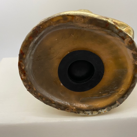 Rare Vintage Gold Finish Little Girl Figurine Piggy Bank - Picture 7 of 16